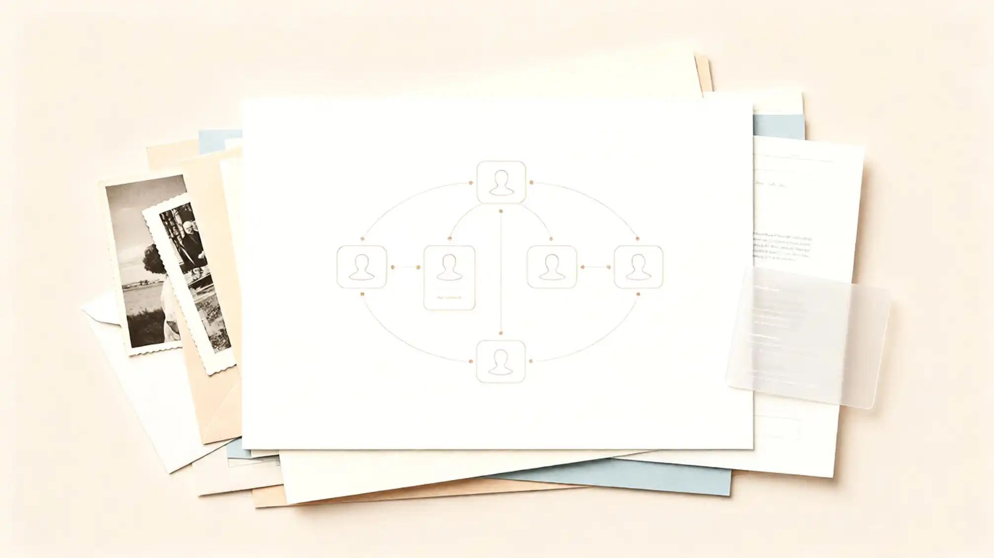 Recording family history with old photographs and notes