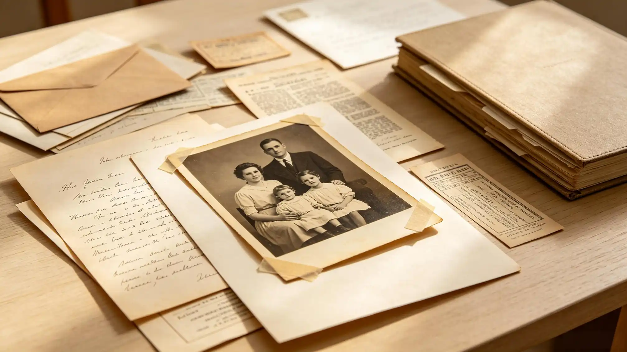 Preserving family photos, letters, and mementos for genealogy research