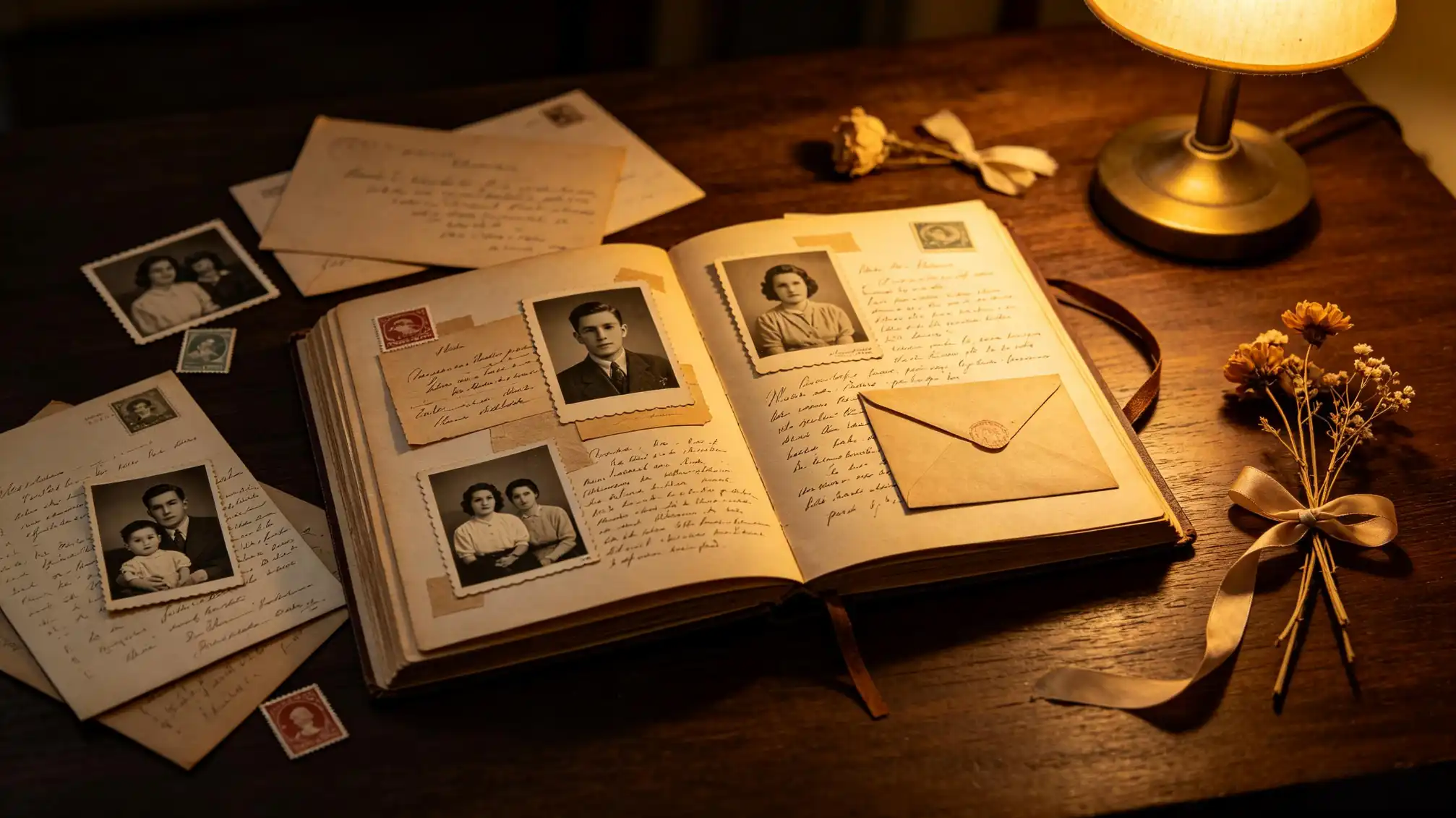 Preserving old family photos with care and organization